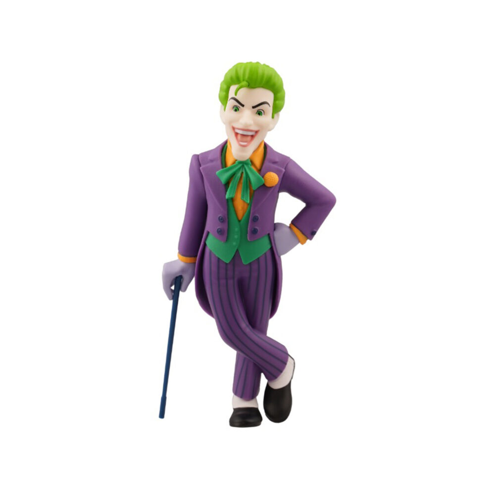 Front view of the Joker Minix Figure, showcasing his mischievous grin and colorful suit.