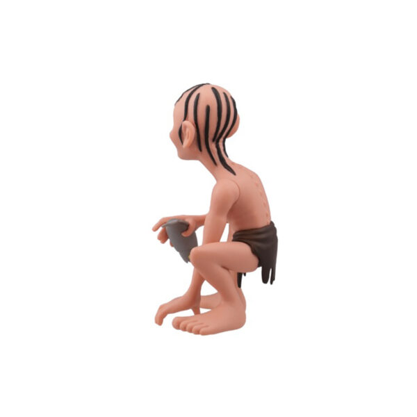 Side view of the Gollum Minix Figurine, emphasizing his dynamic posture.