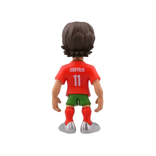 Back view of the Joao Felix Minix Figurine, highlighting the attention to detail in his Portugal kit and posture.