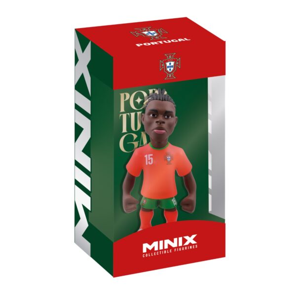 View of the packaging for the Rafael Leao Minix Figurine, featuring window display box design with clear packaging for protection.