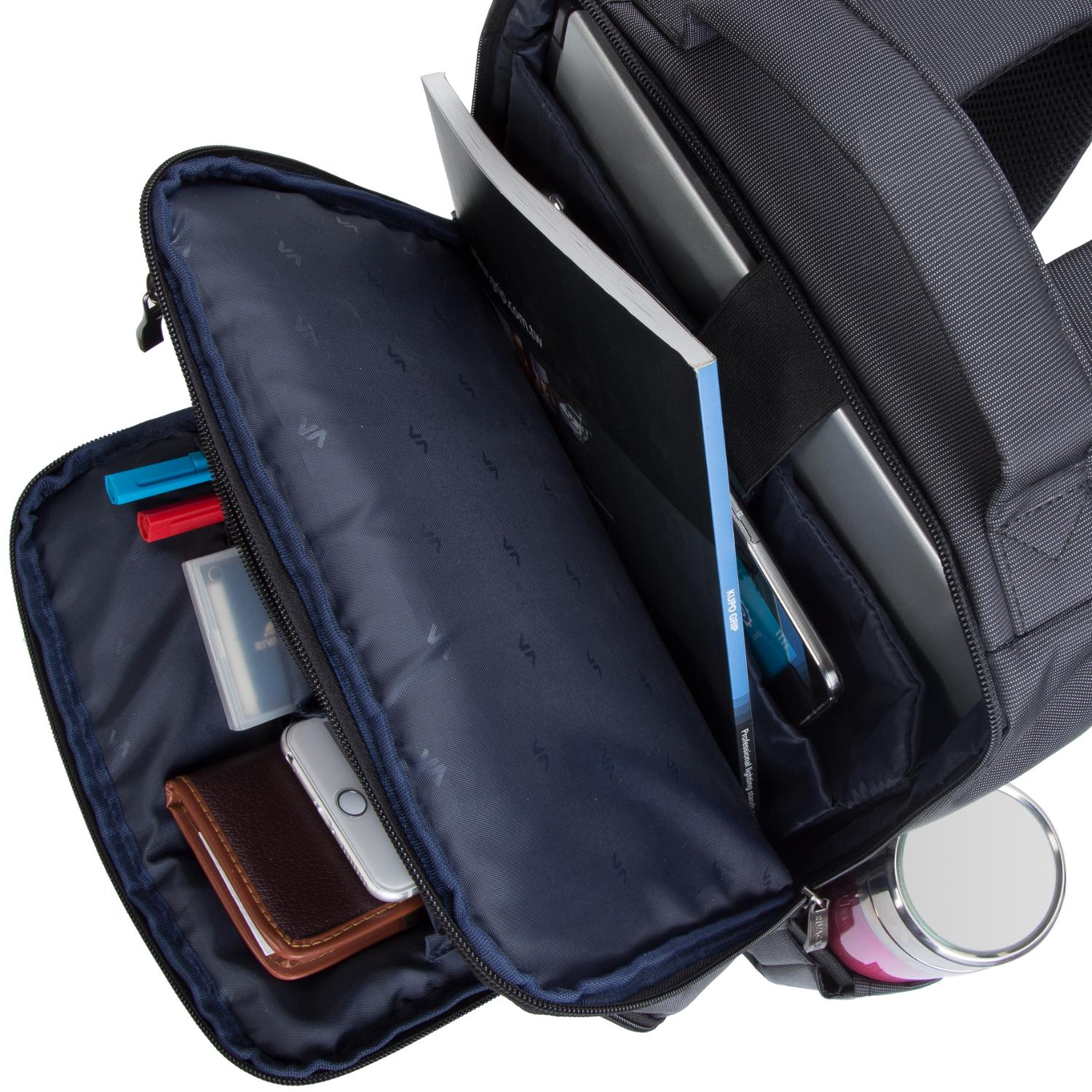 RIVACASE Central 15.6-inch Laptop Backpack - Black - Image 10