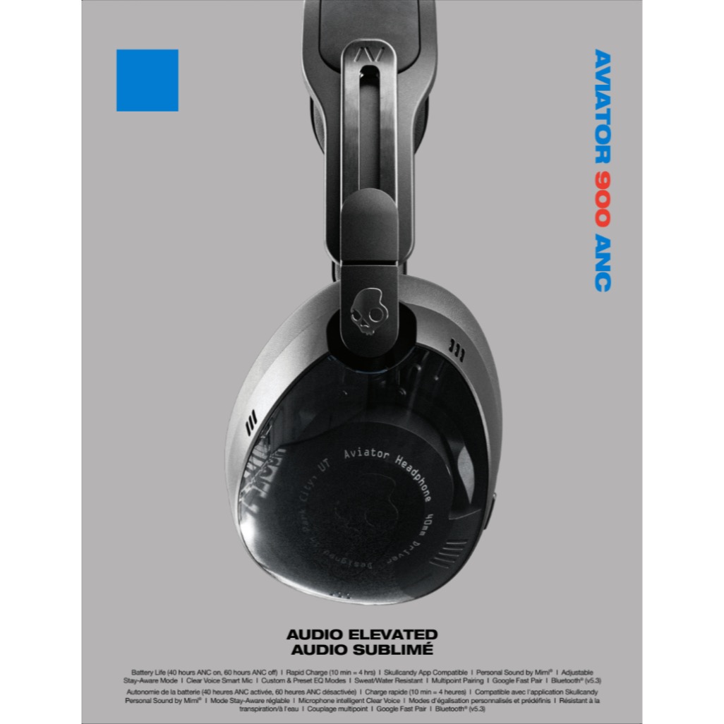 Skullcandy Aviator® 900 ANC Noise Cancelling Wireless Headphones - Black - Image 11