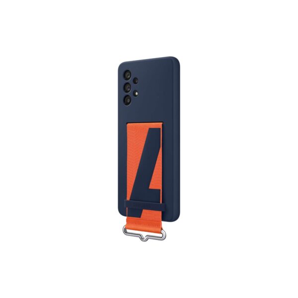 Blue Samsung Silicone Cover With Strap for the Samsung Galaxy A73 5G