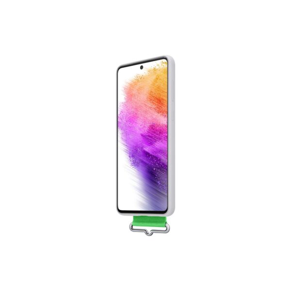 Samsung Galaxy A73 5G White Silicone Cover With Strap