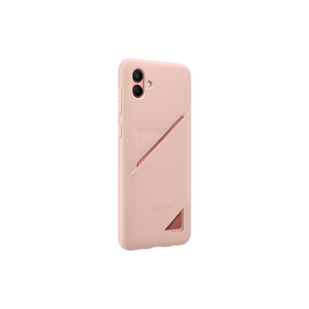 A Pink Samsung Galaxy A04Samsung Card Slot Cell Phone Back Cover for your Mobile Device Protection