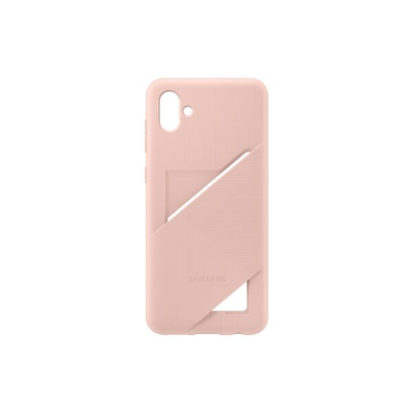 A Pink Samsung Galaxy A04 Samsung Card Slot Cell Phone Case for your Mobile Device Protection