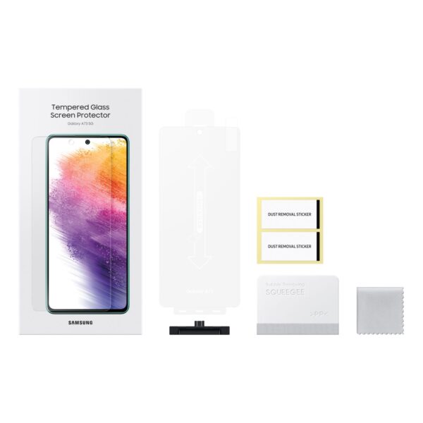 Clear Samsung Tempered Glass Screen Protector for the Samsung Galaxy A73 5G