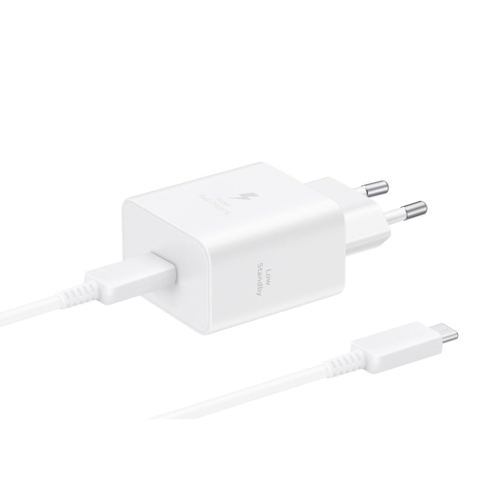 45W Samsung Wall Charger with Type-C Cable – 1-Port White