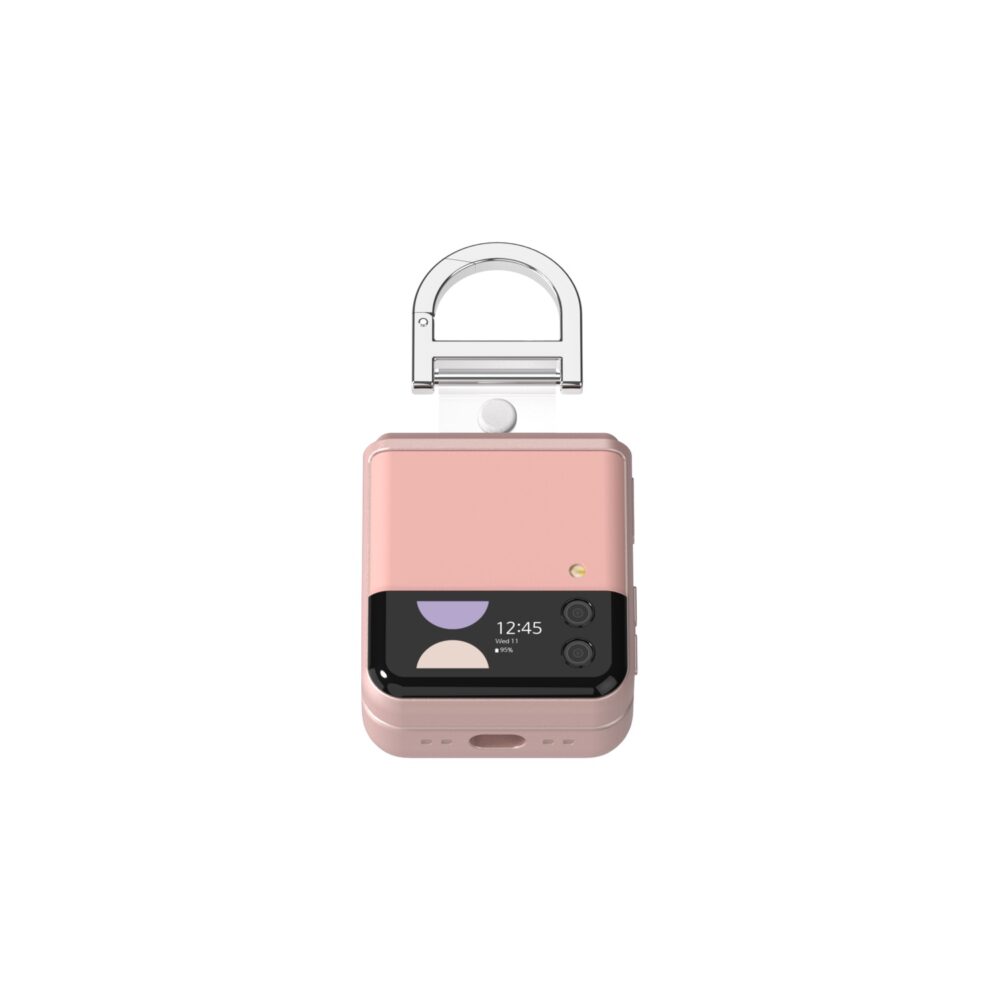 Keep your Buds2Pro safe and accessible in this funky Buds Cover. Pink Gold miniature Z Flip 4 Ring Case for your Samsung Galaxy Buds2Pro.