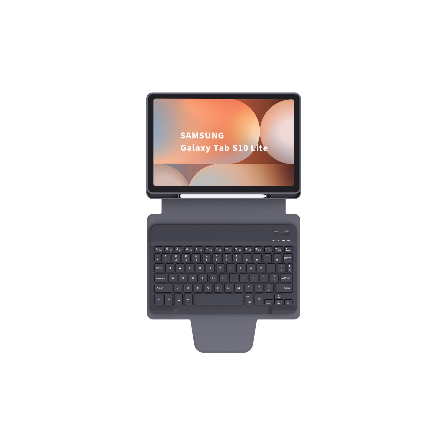 Samsung Galaxy Tab (S10 Lite/S10 FE/S9 FE/S9) SMAPP Bluetooth Keyboard Case - Black - Image 3