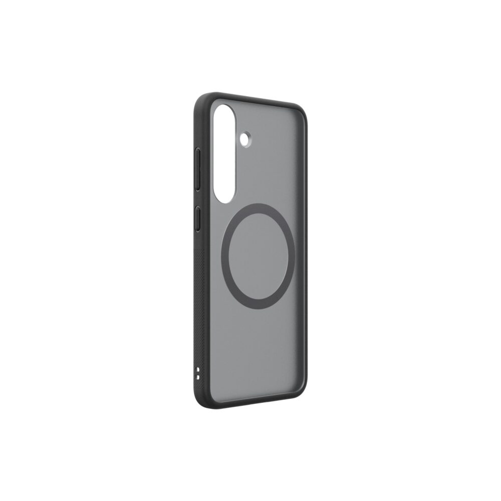 Angled view of the Samsung Capella Cover for Samsung Galaxy S25 Plus in frost black