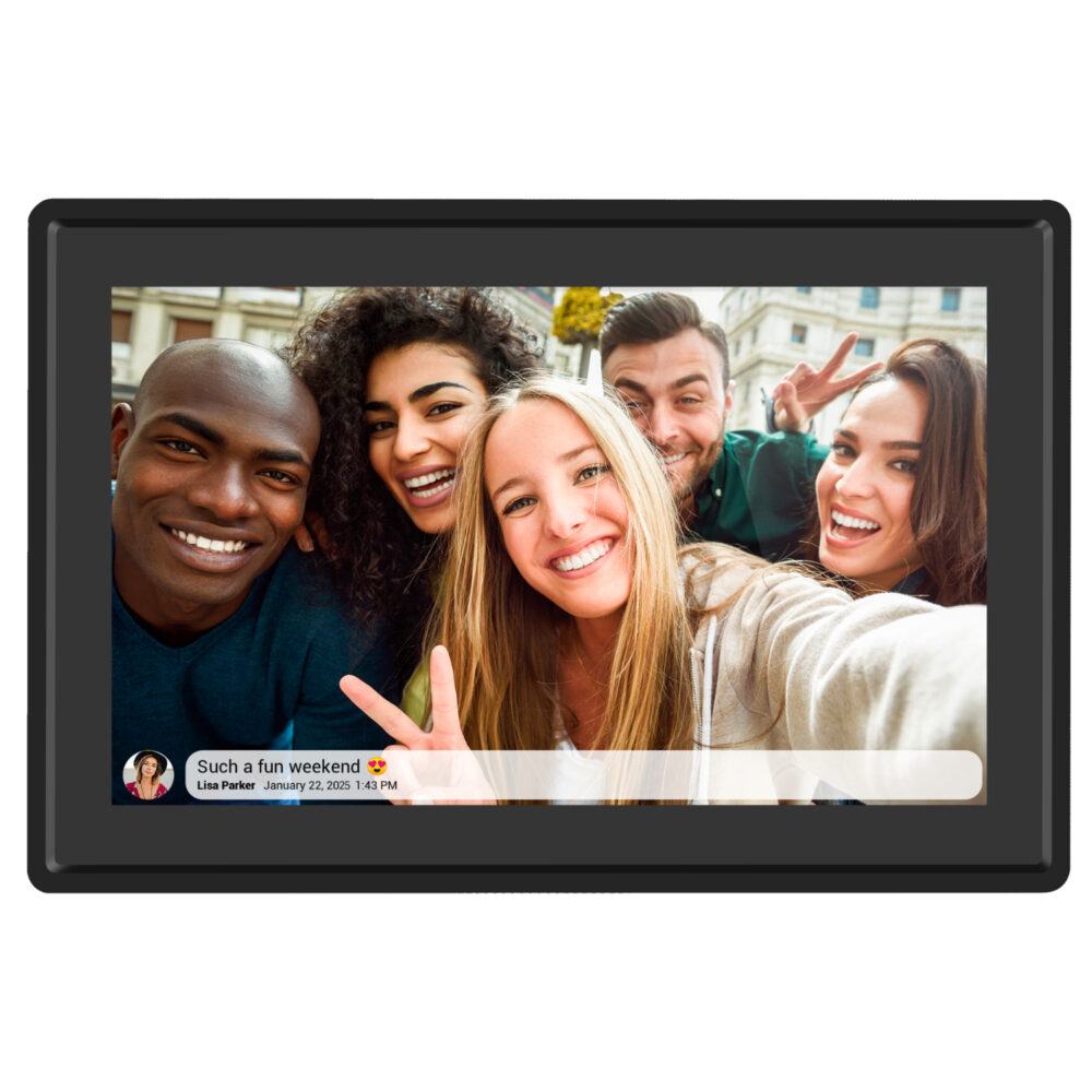 Snug 16GB Digital Photo Frame With Frameo 10.1Inch - Black