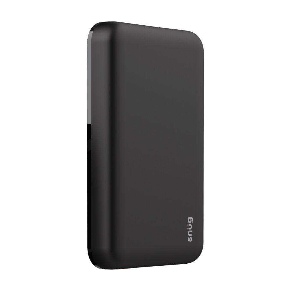 Lightweight and compact this 10W Snug 5000mAh Wireless Power Bank is on standby to charge you up the moment you need it.
