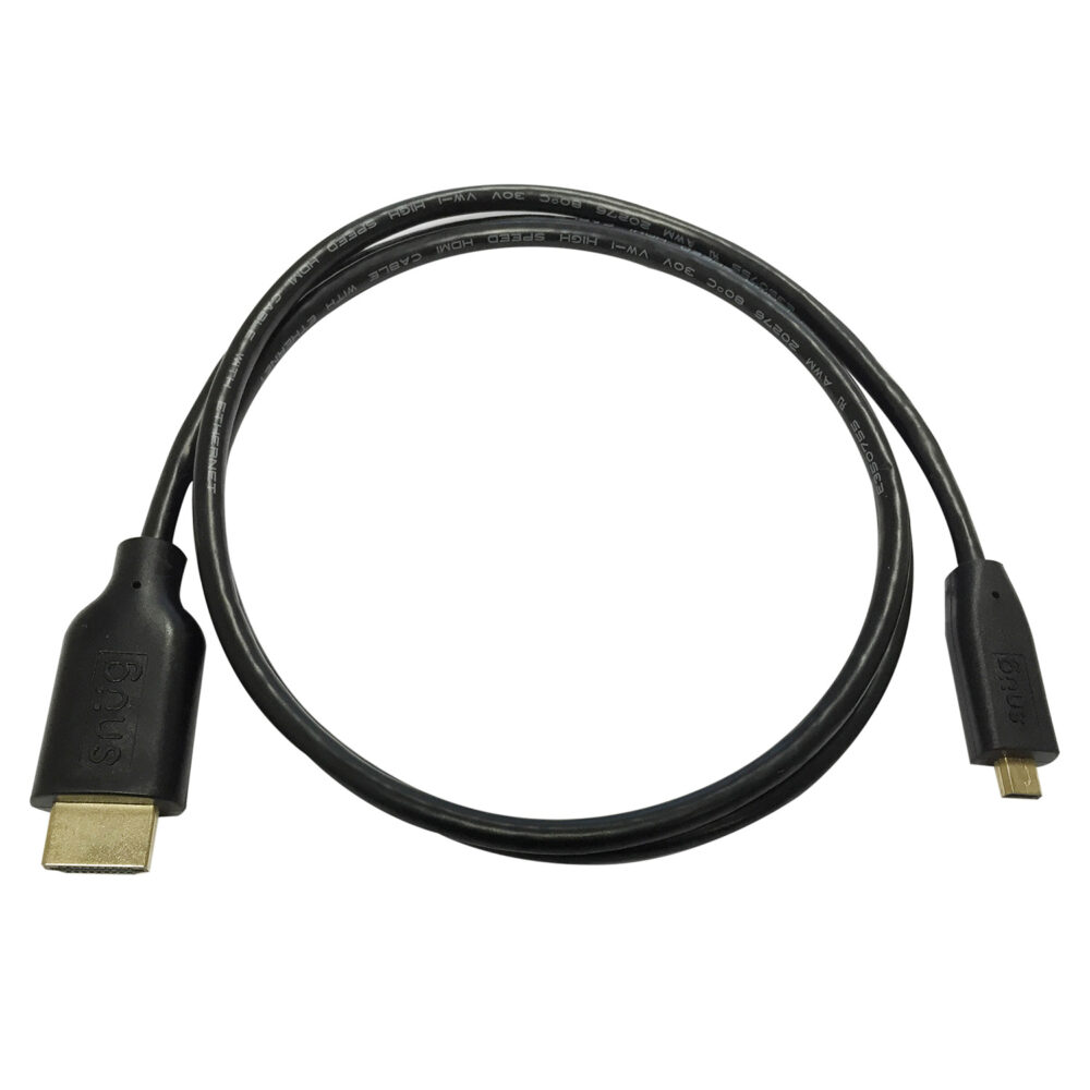 A Black Snug Micro Usb to HDMI 1.8 Meter Video Cable.