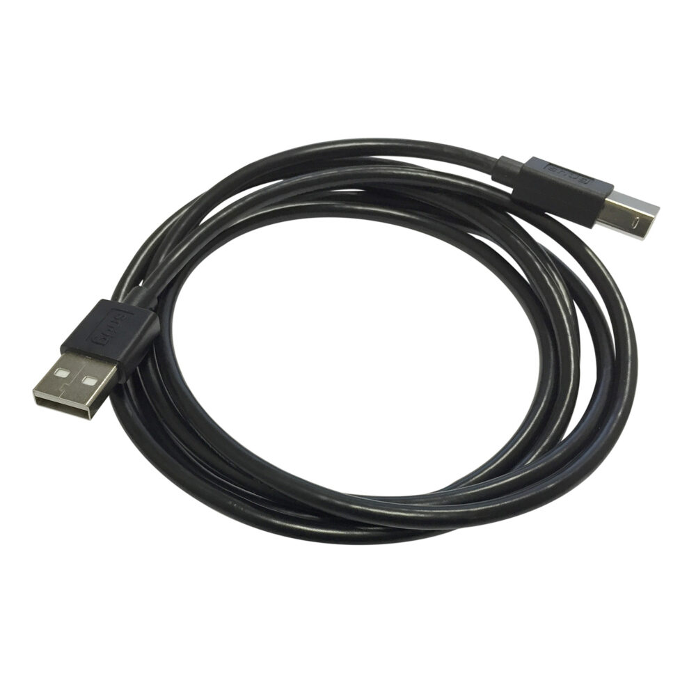 A Black Snug USB A to USB B 1.8 Meter Hi Speed Device Cable.