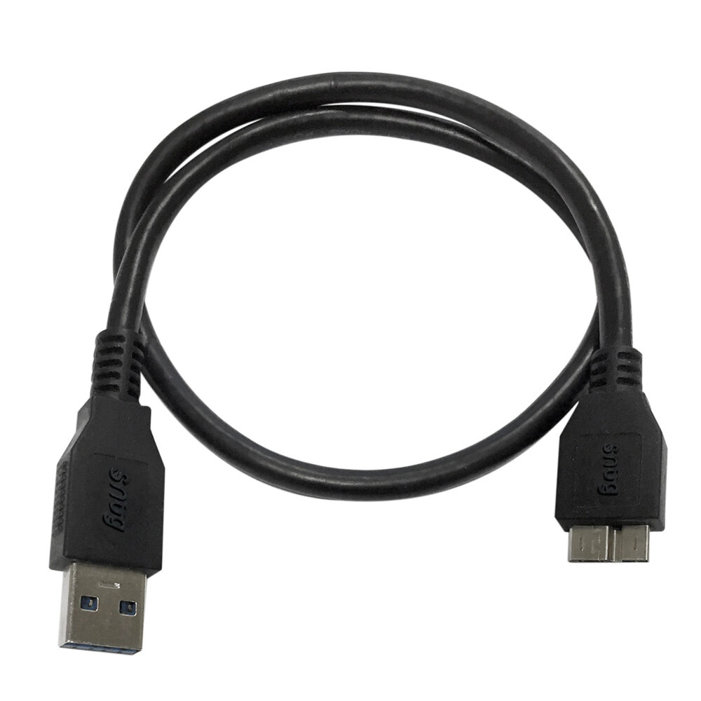 A Snug USB A to USB Micro-B 15 Centimeter Black Charge and Sync Device Cable.