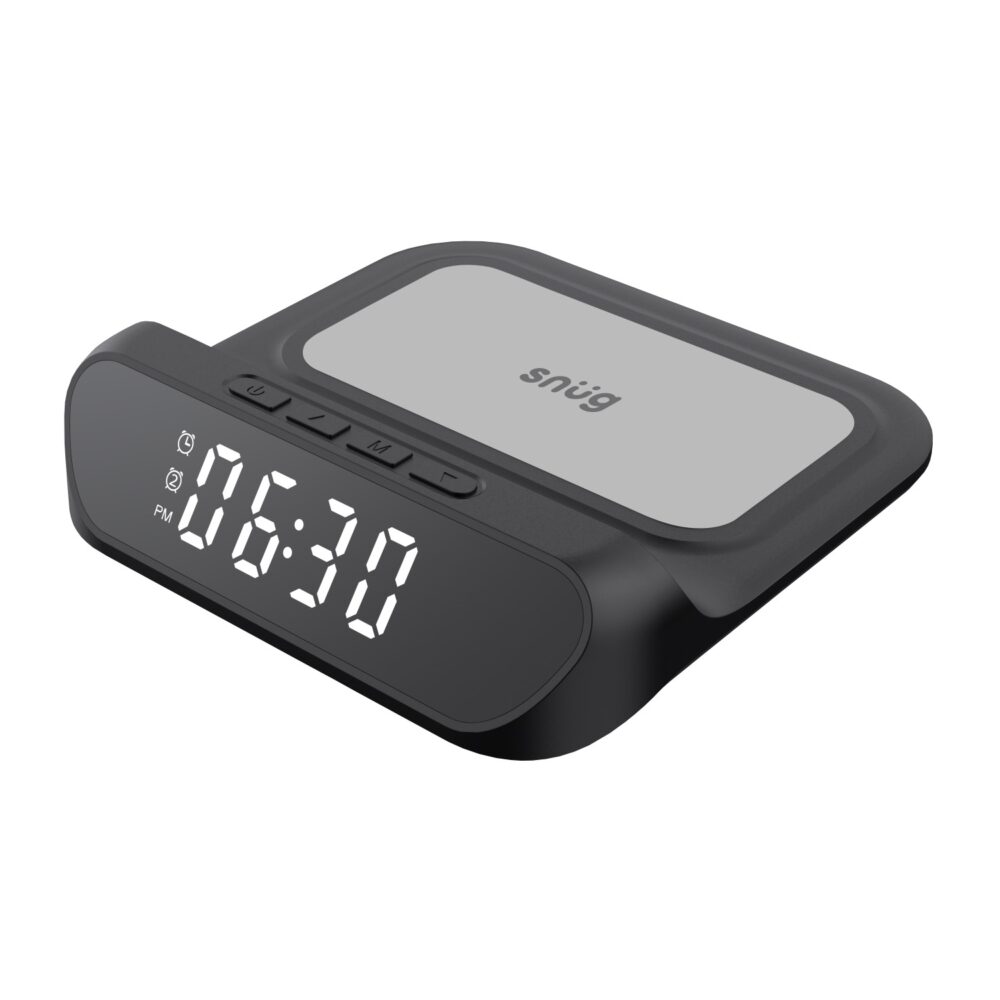 Snug 15W Wireless Clock Pad Charger - Black