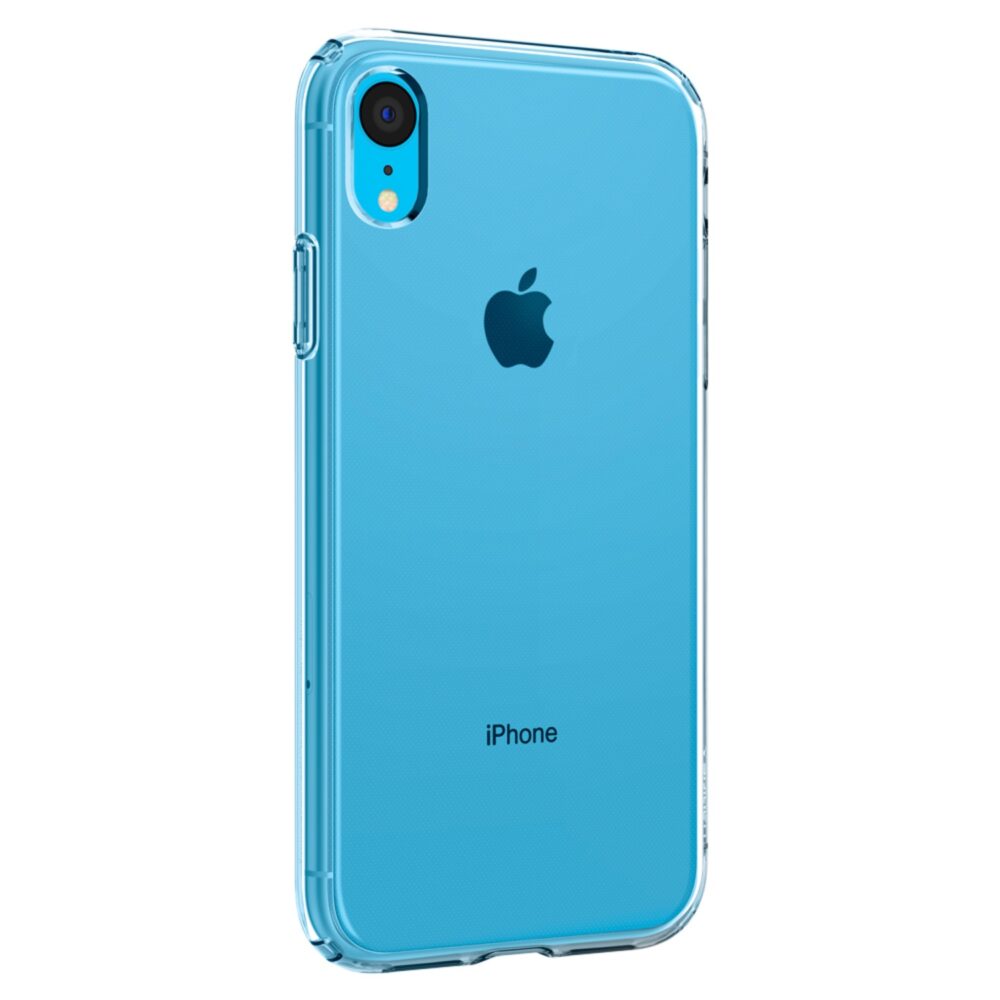A Apple iPhone XR Spigen Clear Liquid Crystal Phone Back Cover for your Mobile Device Protection