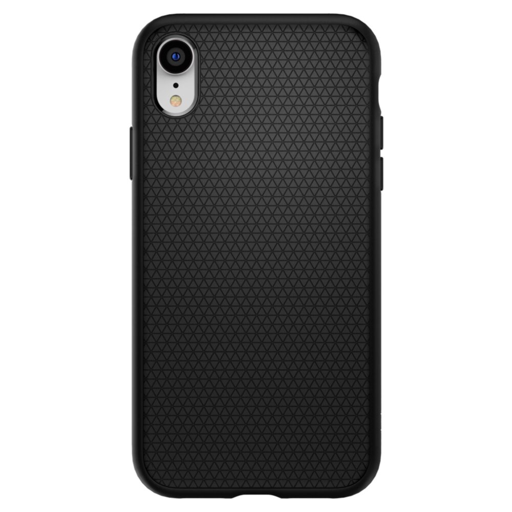 A Black Apple iPhone XR Spigen Liquid Crystal Phone Back Cover for your Mobile Device Protection