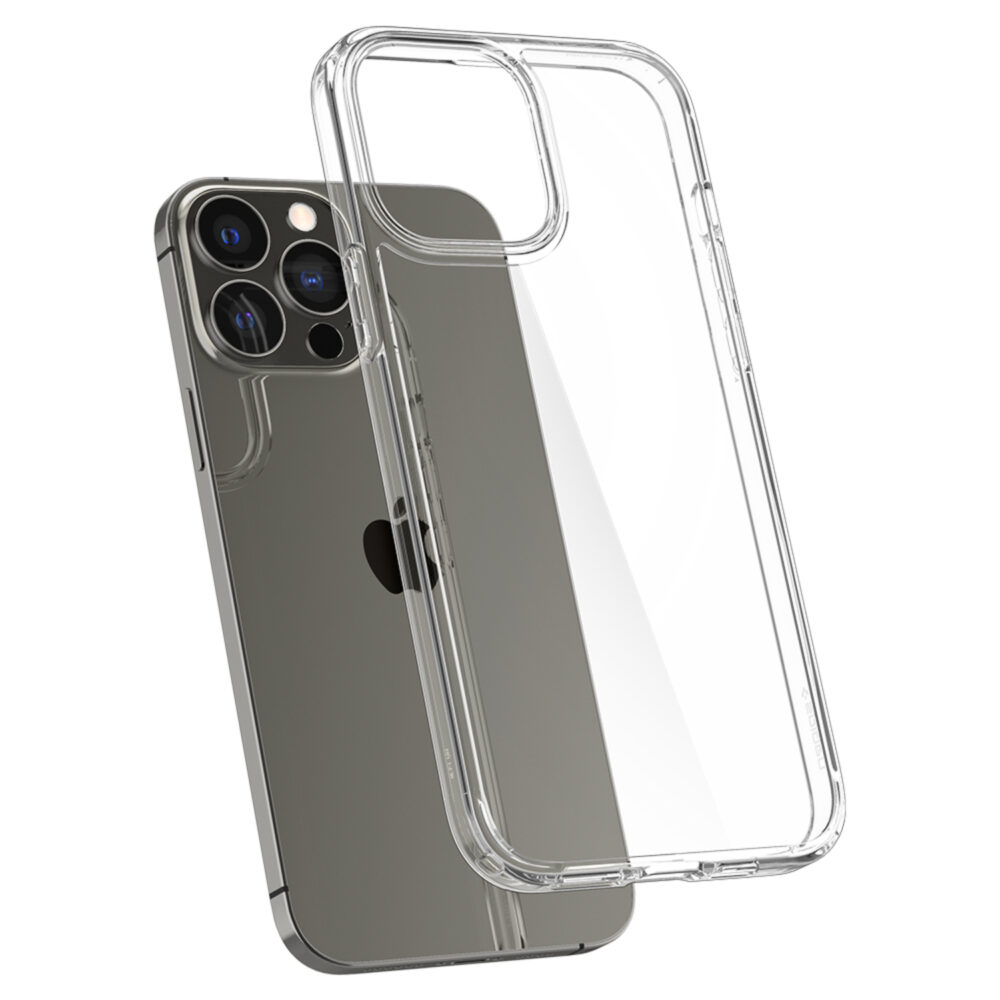 Spigen Crystal Hybrid Cell Phone Case for the Apple iPhone 13 Pro Max Clear