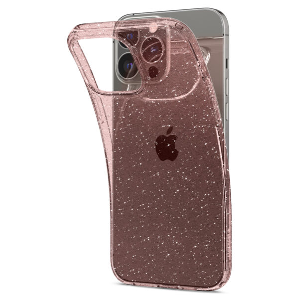 Rose Spigen Liquid Crystal Glitter Cell Phone Cover for the Apple iPhone 13 Pro