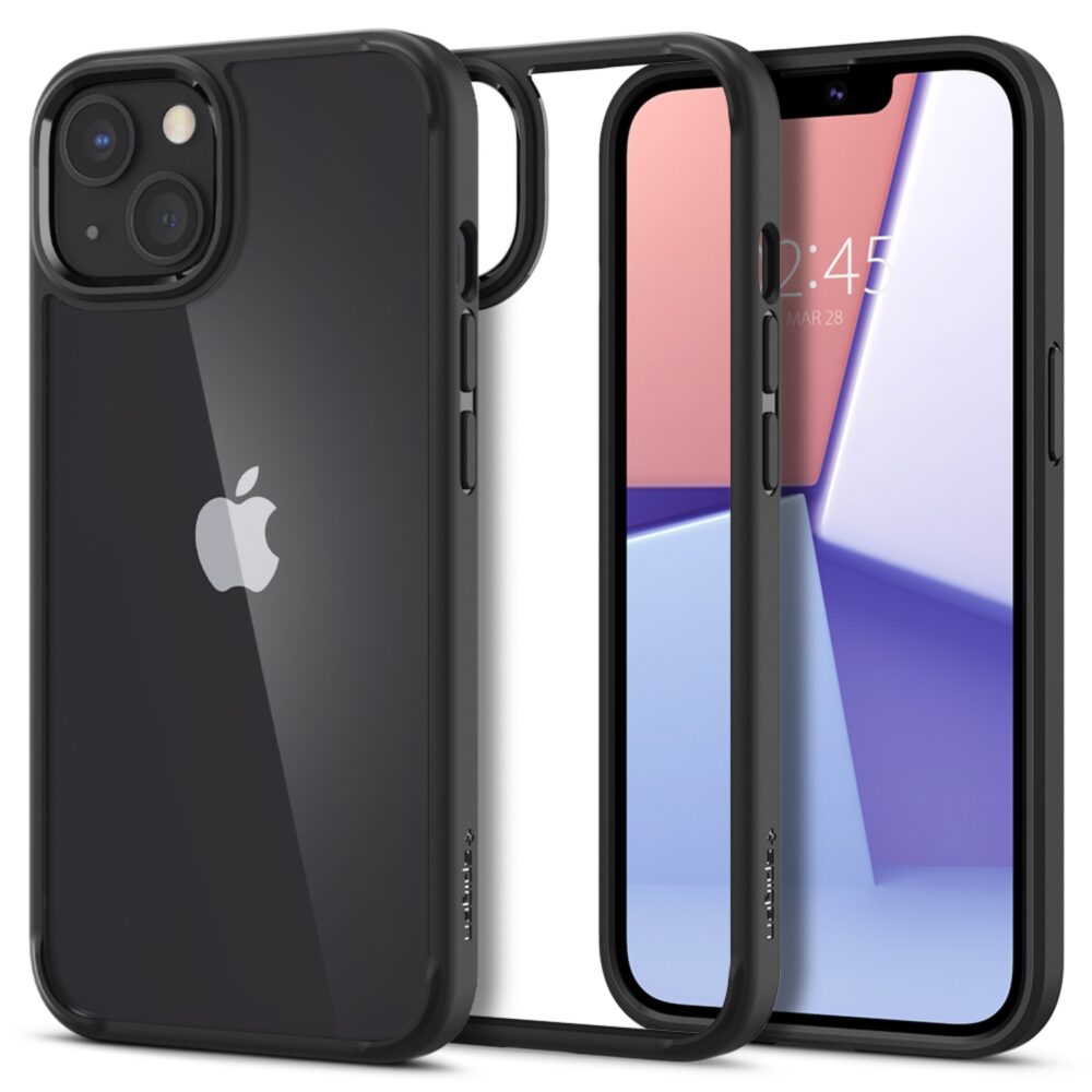 Spigen Crystal Hybrid Cell Phone Case for the Apple iPhone 13 Black