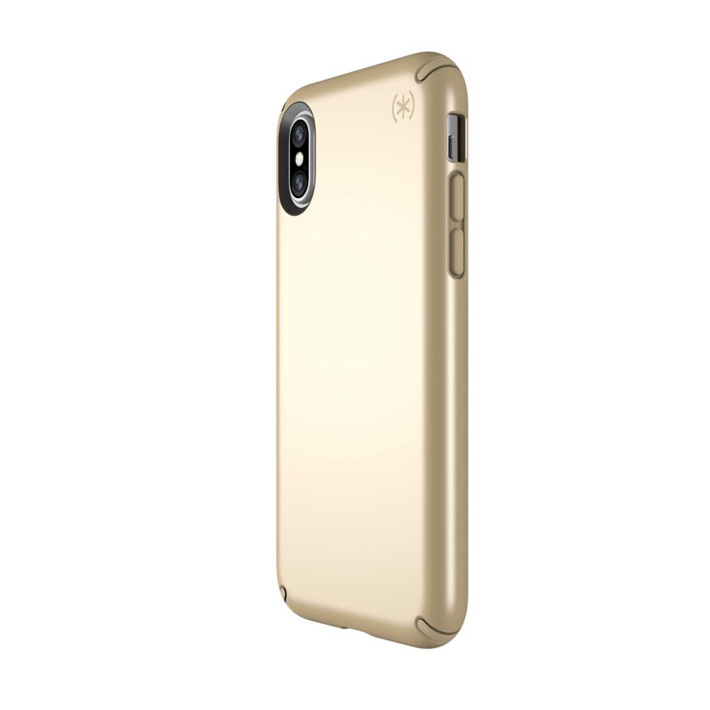 New Speck Presidio Metallic Gold Backcover Cell Phone Case for the Apple iPhone X