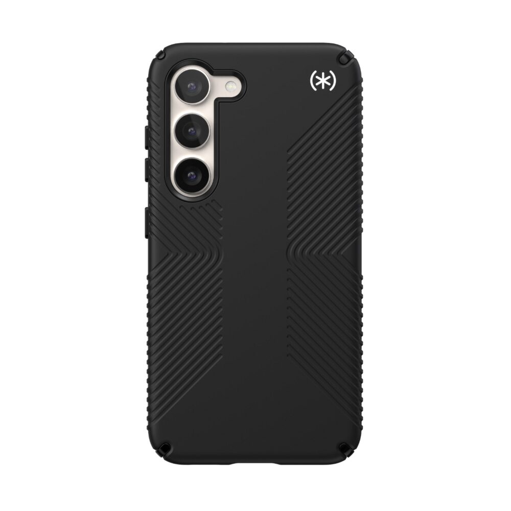 This Samsung S23 Black Speck Presidio2 Grip Phone Case has been tested to withstand drops of up to 13 feet, giving you peace of mind. Buy yours here