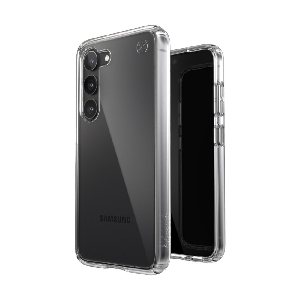 This samsung s23 speck PresidioÂ® perfect clear cell phone case for the Samsung Galaxy S23 is the clearest protective case we have ever designed.