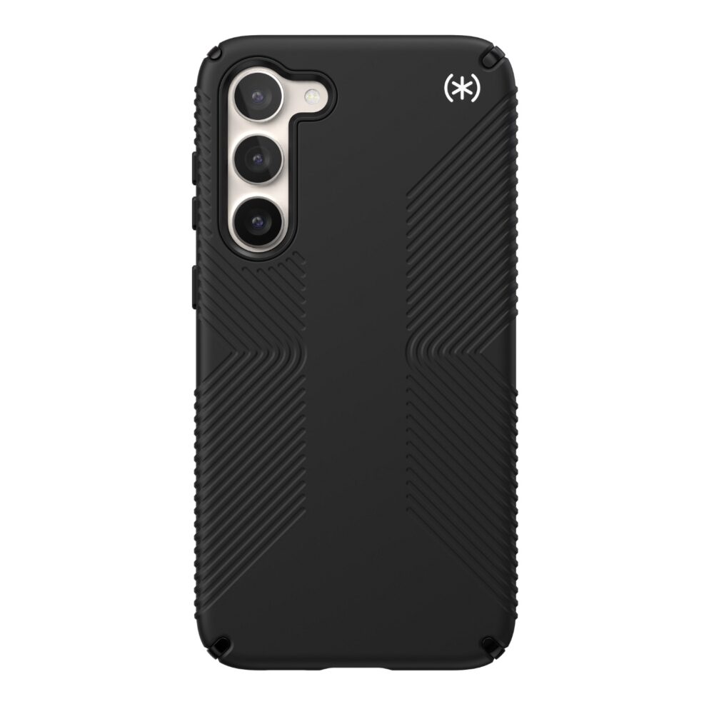This Samsung S23+ Black Speck Presidio2 Grip Phone Case has been tested to withstand drops of up to 13 feet, giving you peace of mind. Buy yours here