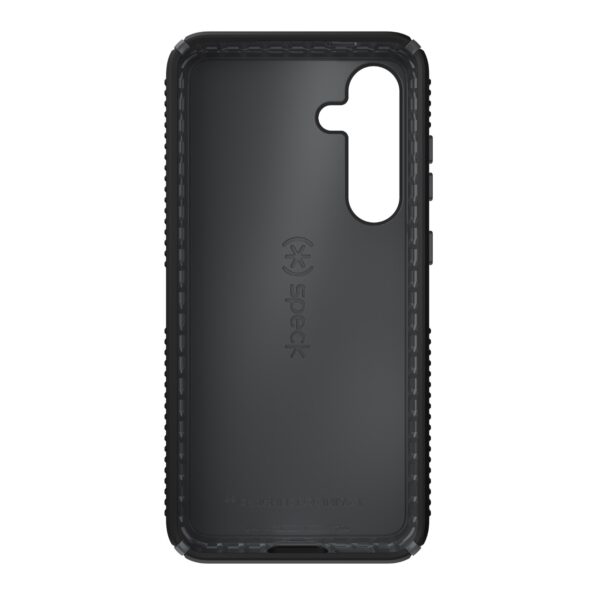 Back view of the Speck IMPACTHERO black cover for Samsung Galaxy S24 FE