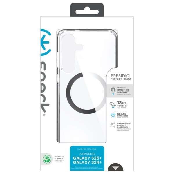 Samsung Galaxy S25 Plus Case - Speck Presdio Perfect Clear MagSafe Protective Cover - Clear - Image 11