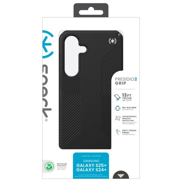 Samsung Galaxy S25 Plus Case - Speck Presidio?2 Grip Protective Cover - Black - Image 11