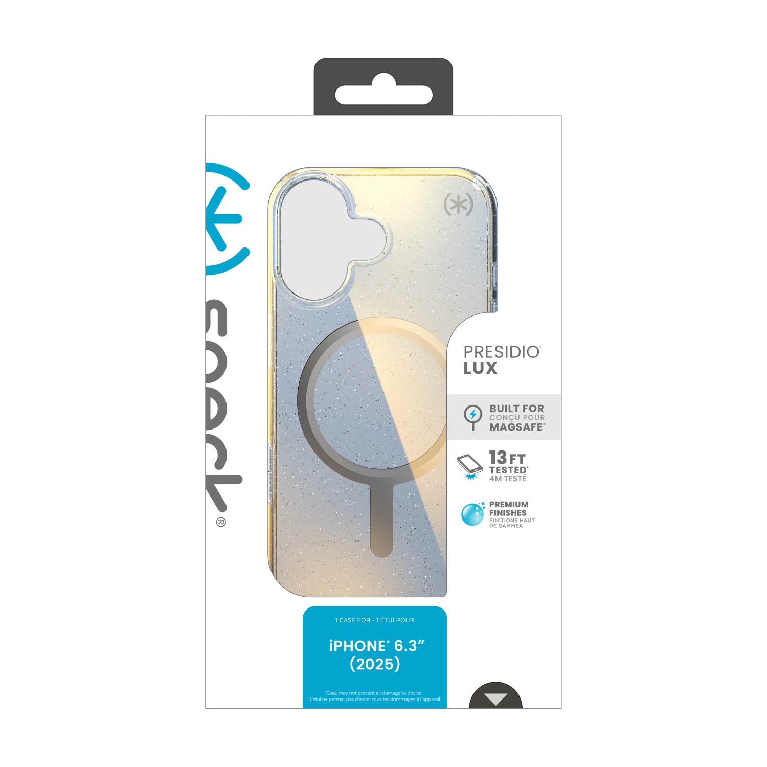 Apple iPhone 17 Speck Presidio Lux MagSafe Case – Silver Glitter - Image 10