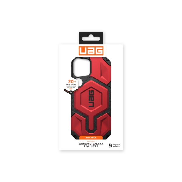 UAG Samsung Galaxy S24 Ultra Crimson Monarch Case - Crimson - Image 4