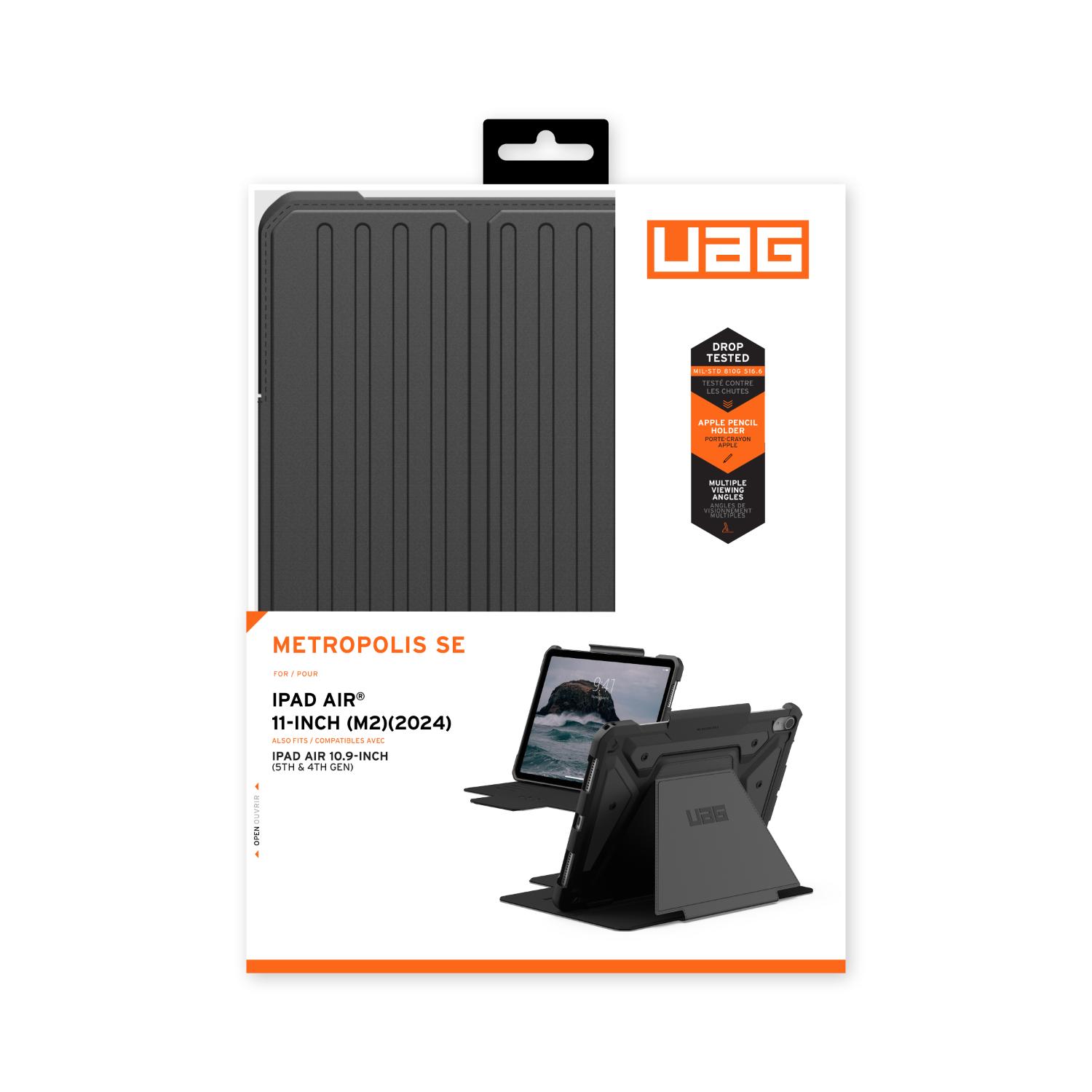 Apple iPad Air 11 (2025/2024) UAG Metropolis SE Tablet Case – Black - Image 11