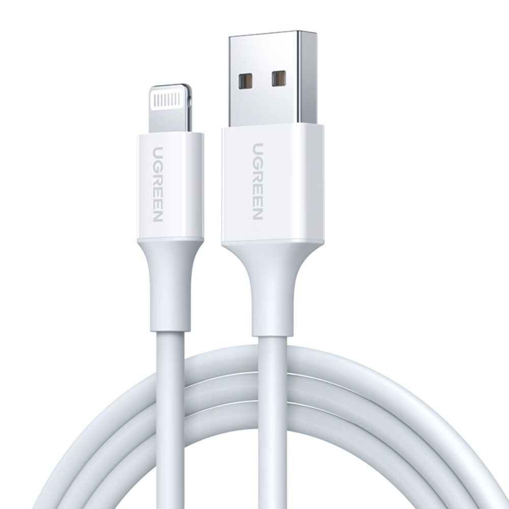 Ugreen Apple USB To Lightning Fast Charge 1 Meter White Charge And Sync Cable