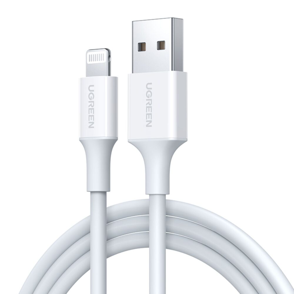 Ugreen Apple USB To Lightning Fast Charge 2 Meter White Charge And Sync Cable