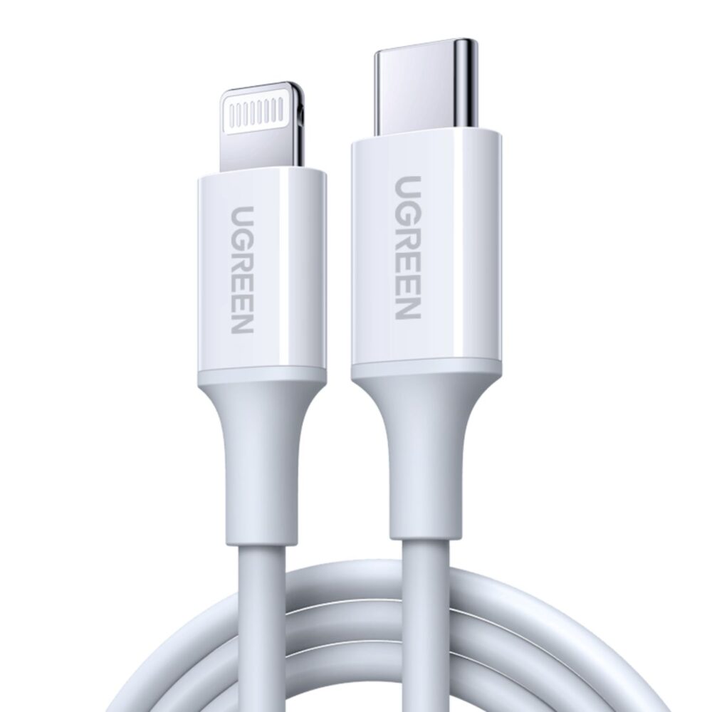 Ugreen Apple Type C To Lightning Fast Charge 1 Meter White Charge and Sync Cable