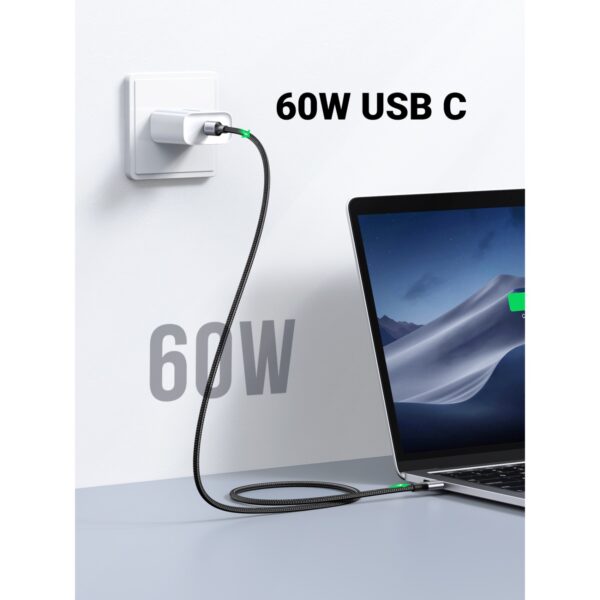 UGREEN 60W Type-C To Type-C Cable - Fast Charge 2m Black - Image 7