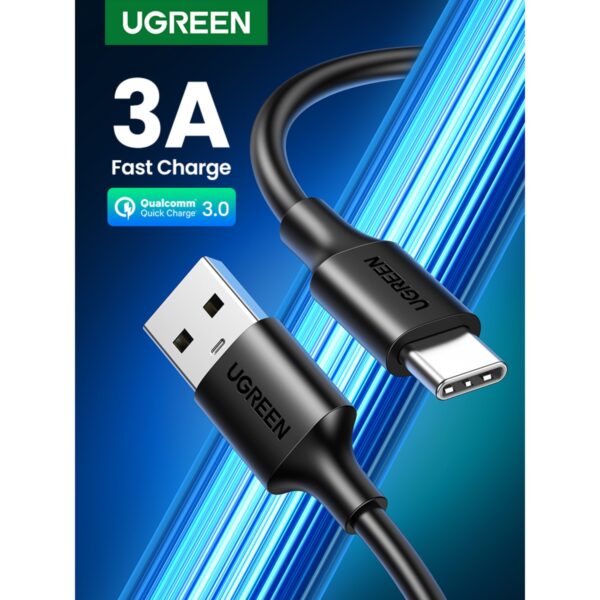 UGREEN 18W USB To Type-C Cable - Fast Charge 1m Black - Image 3