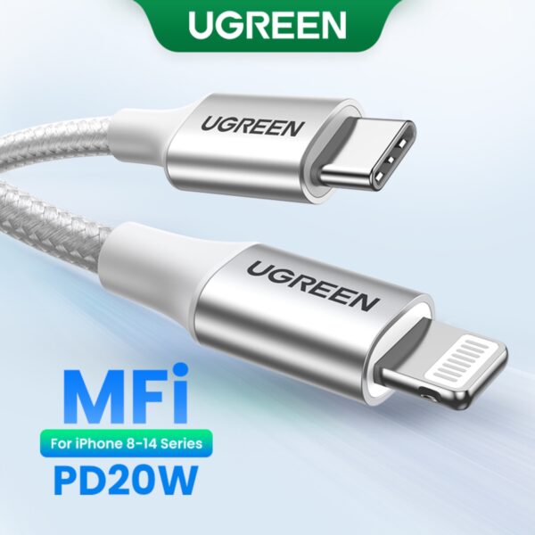 UGREEN MFI To Type-C Cable - Fast Charge 2 Metre White - Image 3