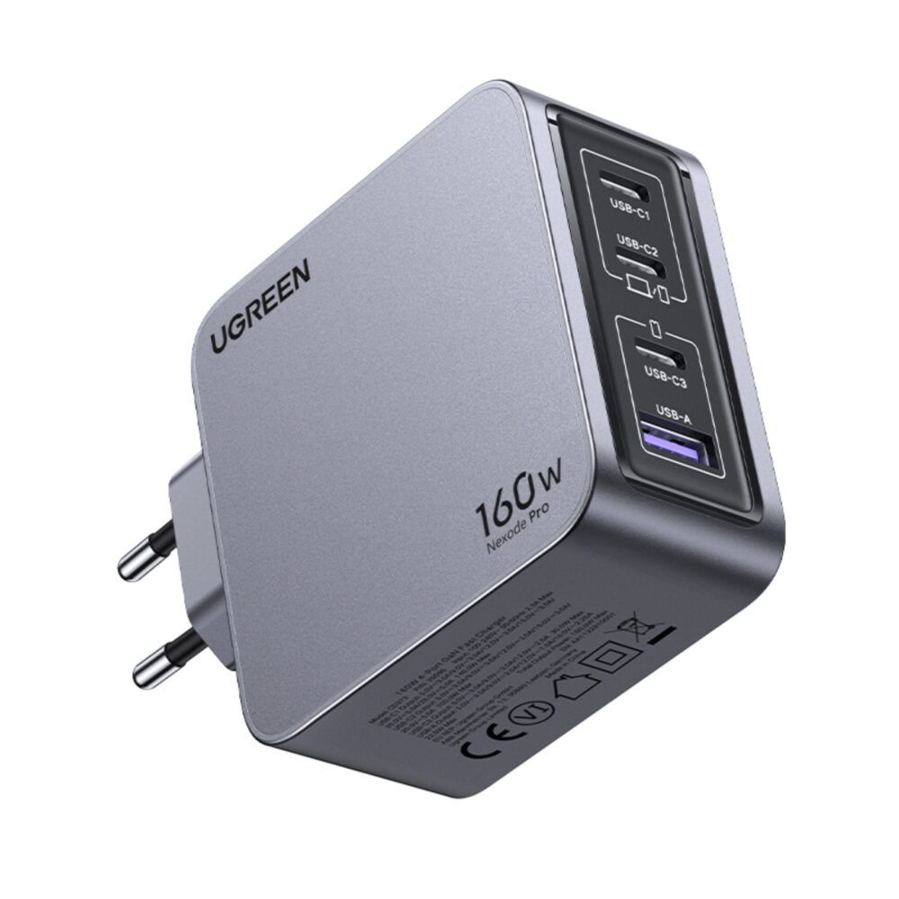 UGREEN Nexode 160W Charger - 4 Port Fast Charger - Grey