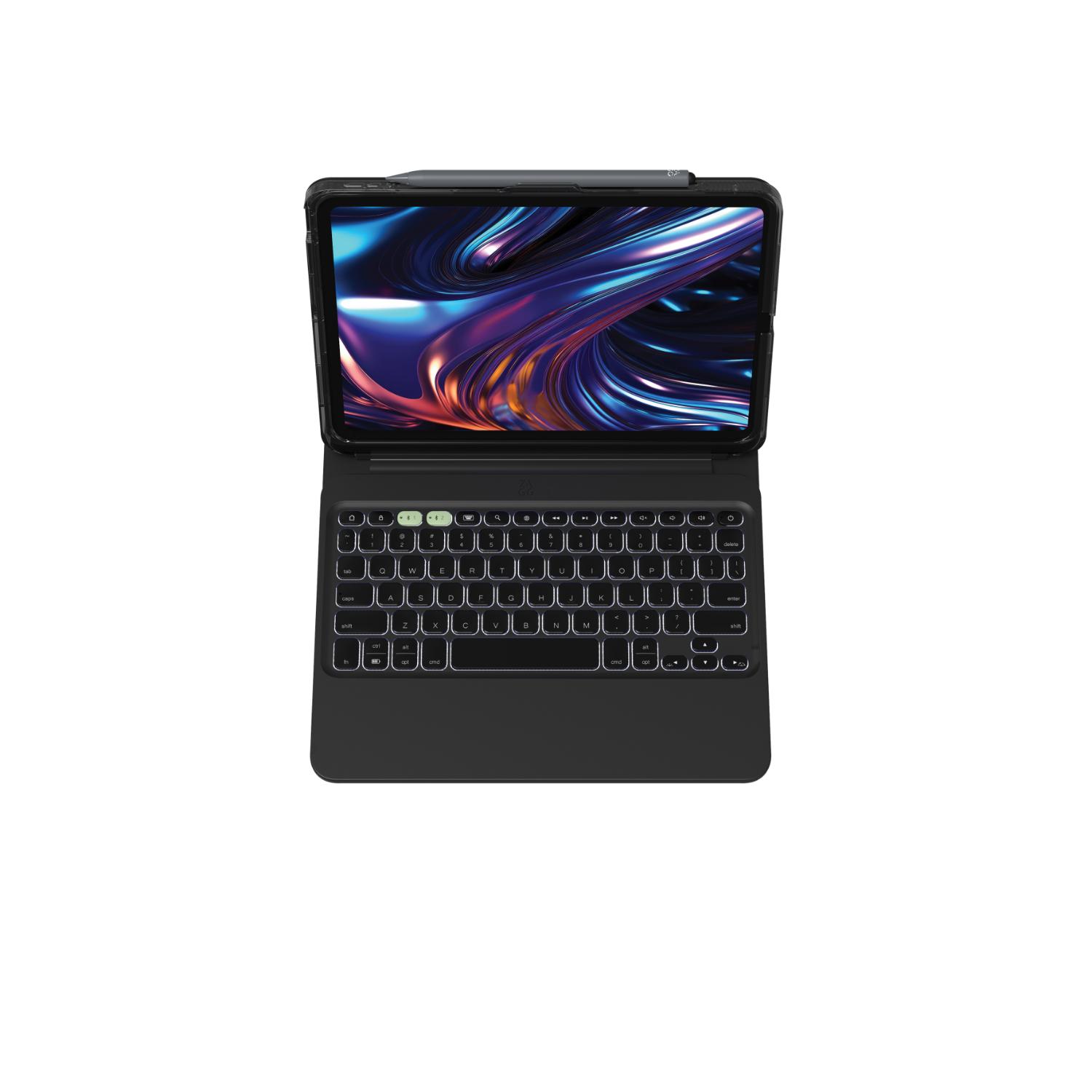 Apple iPad Pro 11 (2025/2024) Zagg Pro Keys 2 Bluetooth Keyboard Case – Black