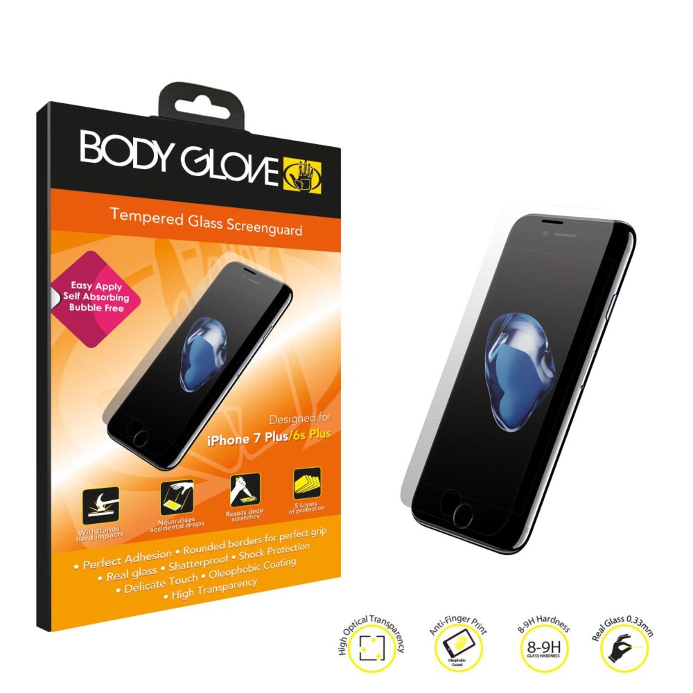 Body Glove Tempered Glass Screen Protector for the Apple iPhone 7 Plus Clear