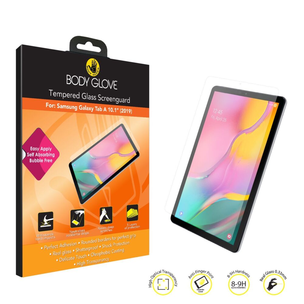 Body Glove Tempered Glass Screen Protector for the Samsung Galaxy Tab A 10.1 (2019) Clear