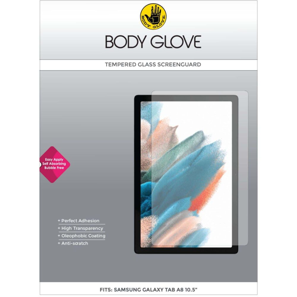 Body Glove Tempered Glass Screen Protector for the Samsung Galaxy Tab A8 10.5 (2021) Clear