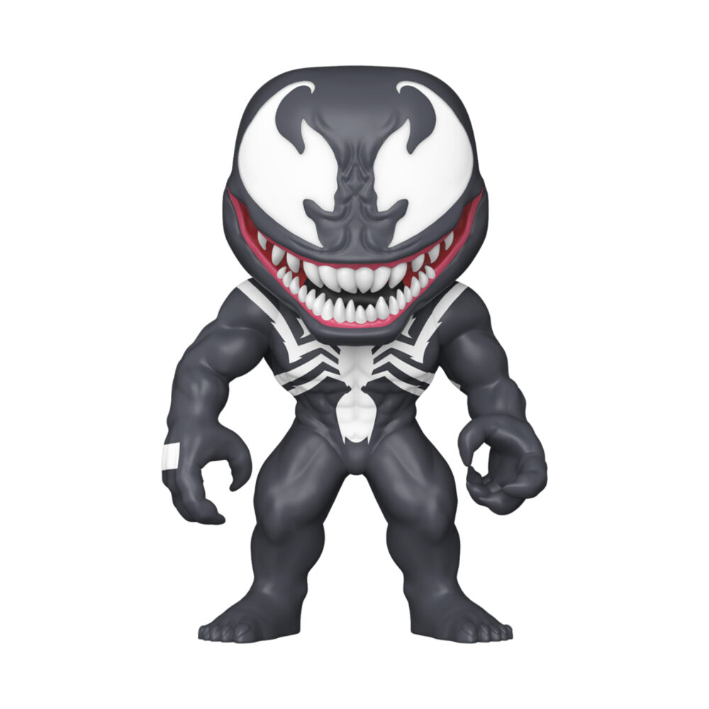 Black Venom Marvel Rivals Funko Pop bobblehead #1218 with white emblem and teeth