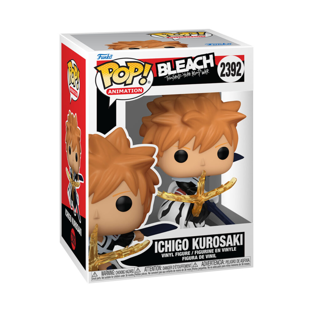 Ichigo Kurosaki Bleach Thousand-Year Blood War Funko Pop #2392 in its window display box