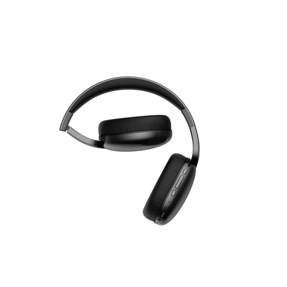 Black Burtone Fold wireless over ear bluetooth headphones